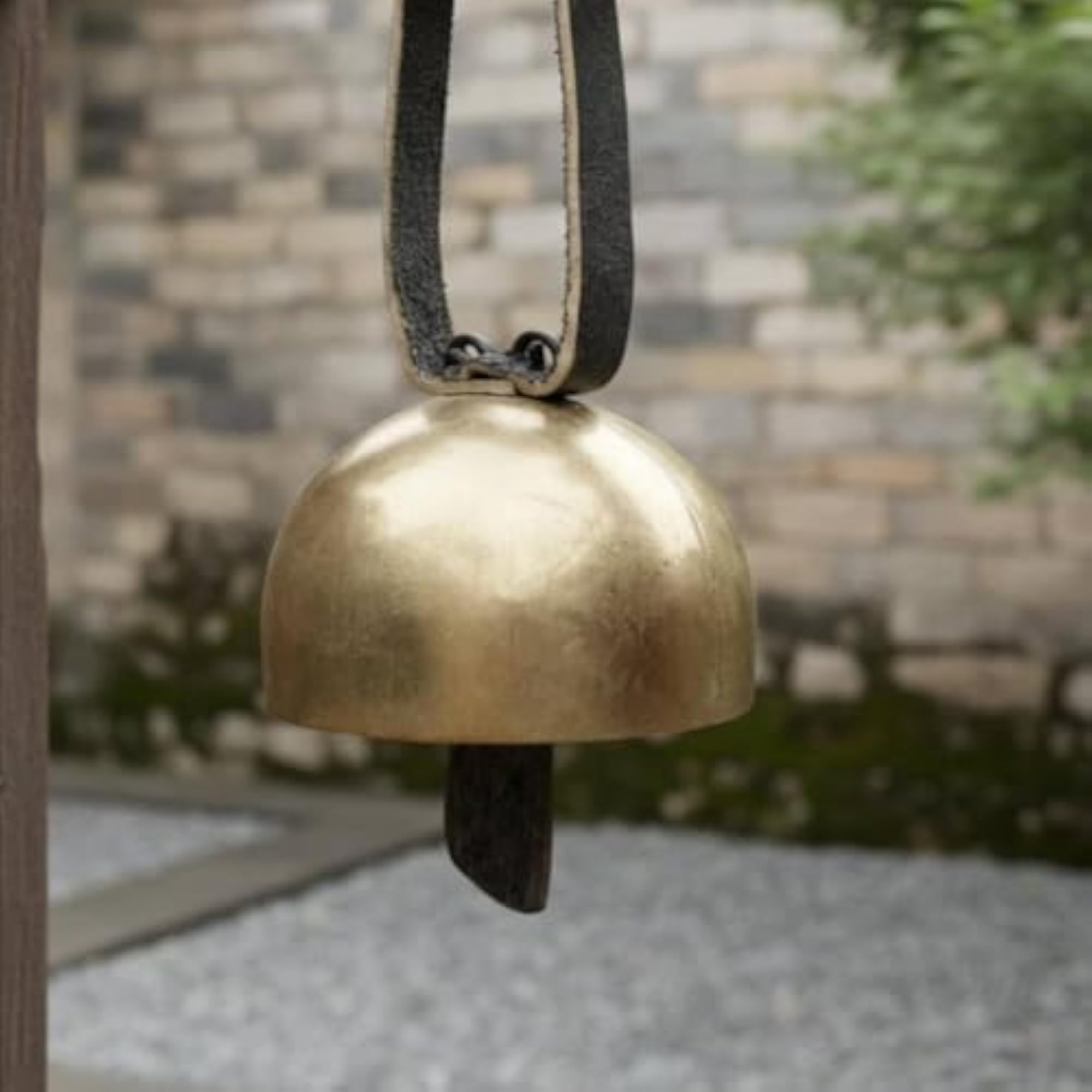 Brass Handmade Dome-Shaped Hanging Bell, Decorative Home Decor